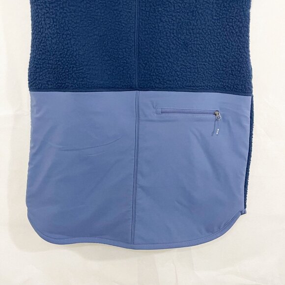 Title Nine Annapurna Fleece Vest Dress Blue Hoodie Sleeveless - Size Small - Picture 3 of 6